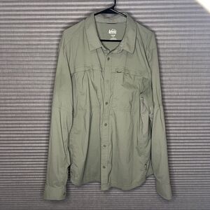 REI Co-op Mens Grew Long Sleeve Button Down Shirt Size L Outdoors Hiking Fishing